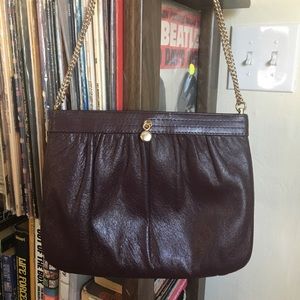 Vintage Brown Purse with Chainlink Chain